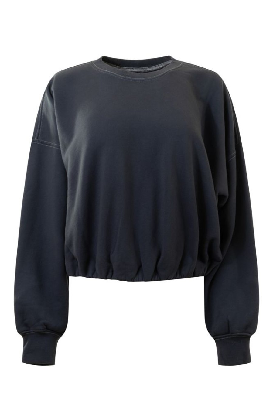 Tops VELVET | Velvet Bobbi Fleece Drawstring Sweatshirt In Carbon