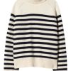 Sweaters NILI LOTAN | Nili Lotan Gideon Sweater In Ivory Dark Navy Stripe