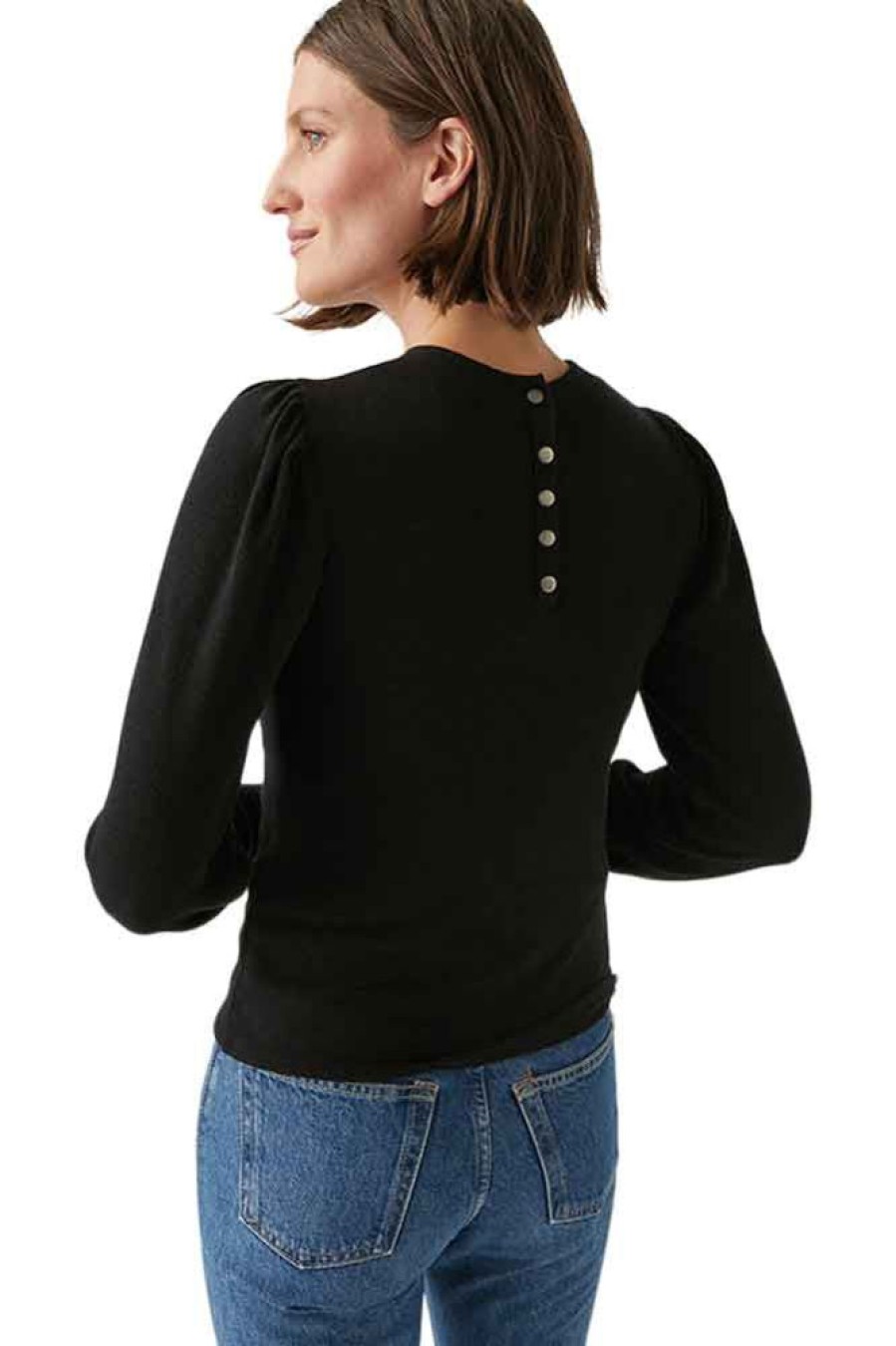 Tops MICHAEL STARS | Michael Stars Fonda Puff Sleeve Top In Black