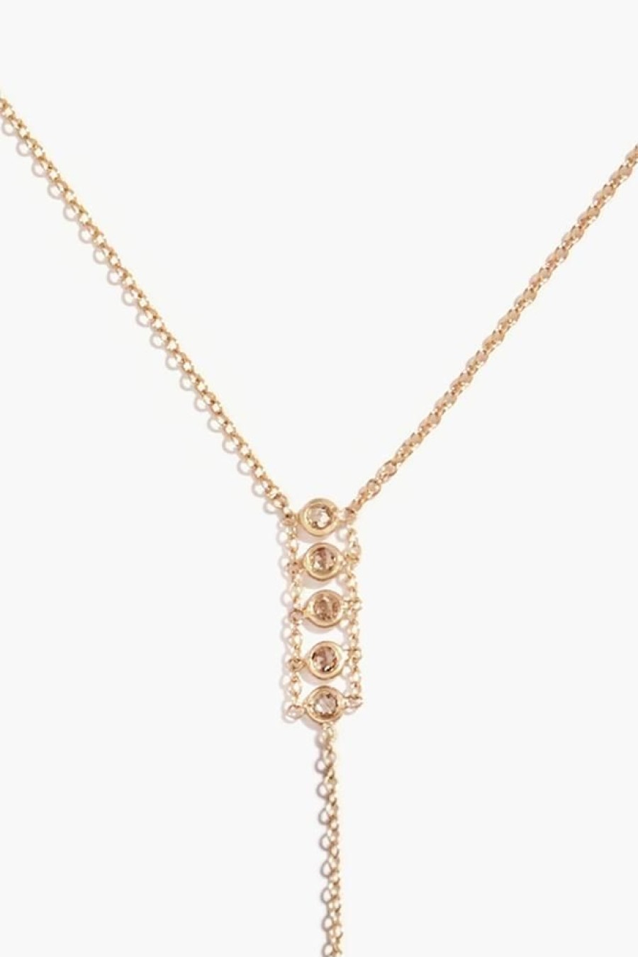 Jewelry CHAN LUU INC. | Chan Luu Champagne Diamond Lariat Necklace In Gold