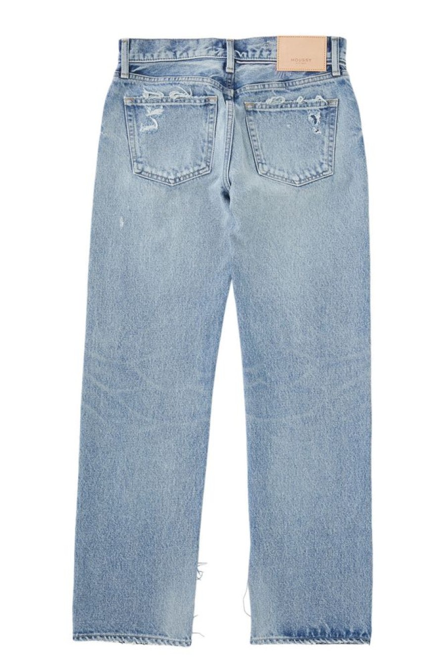 Denim Moussy Denim | Moussy Denim Bostonia Straight Leg In Light Blue