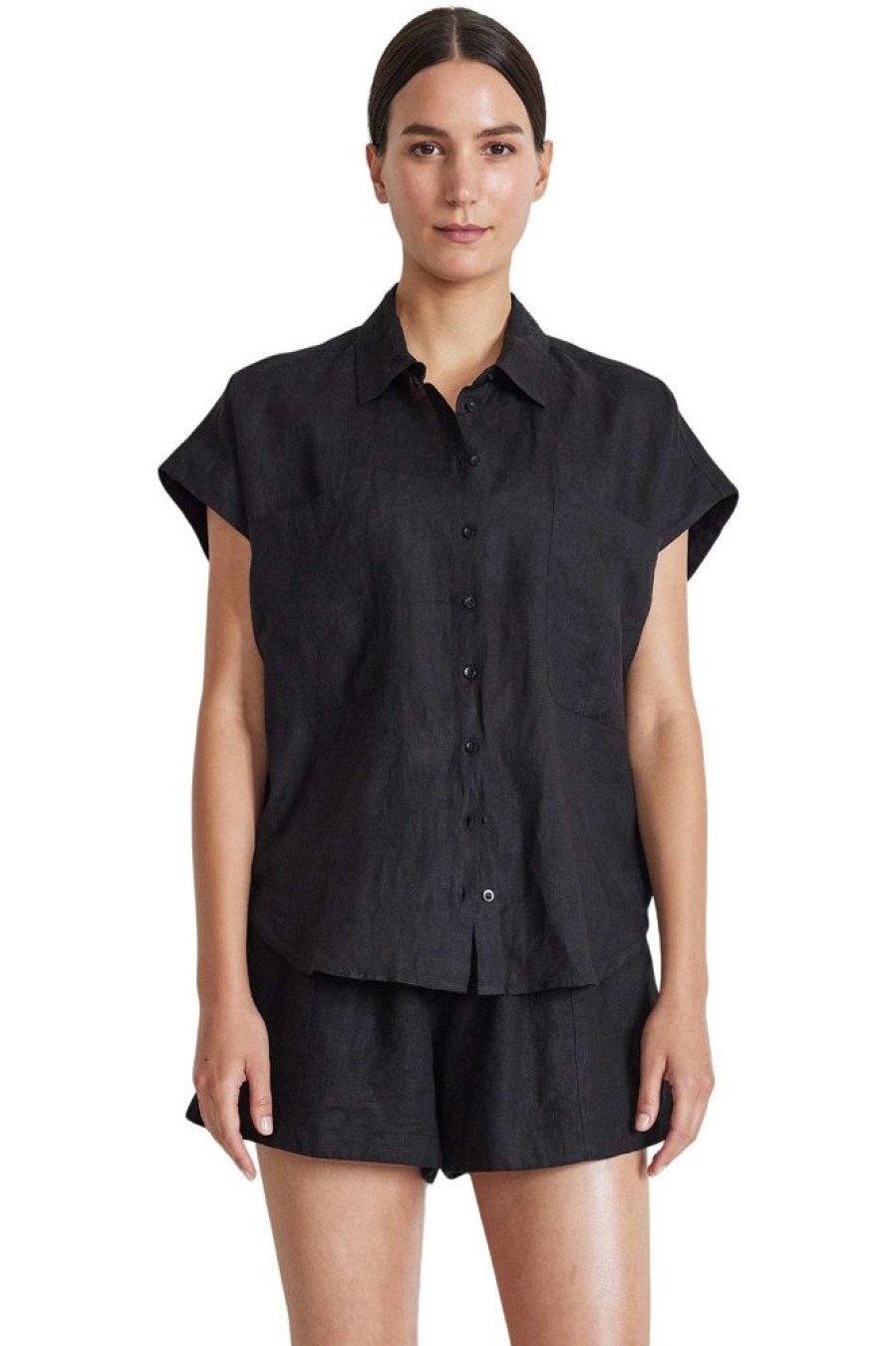 Tops Apiece Apart | Apiece Apart Soller Top In Black