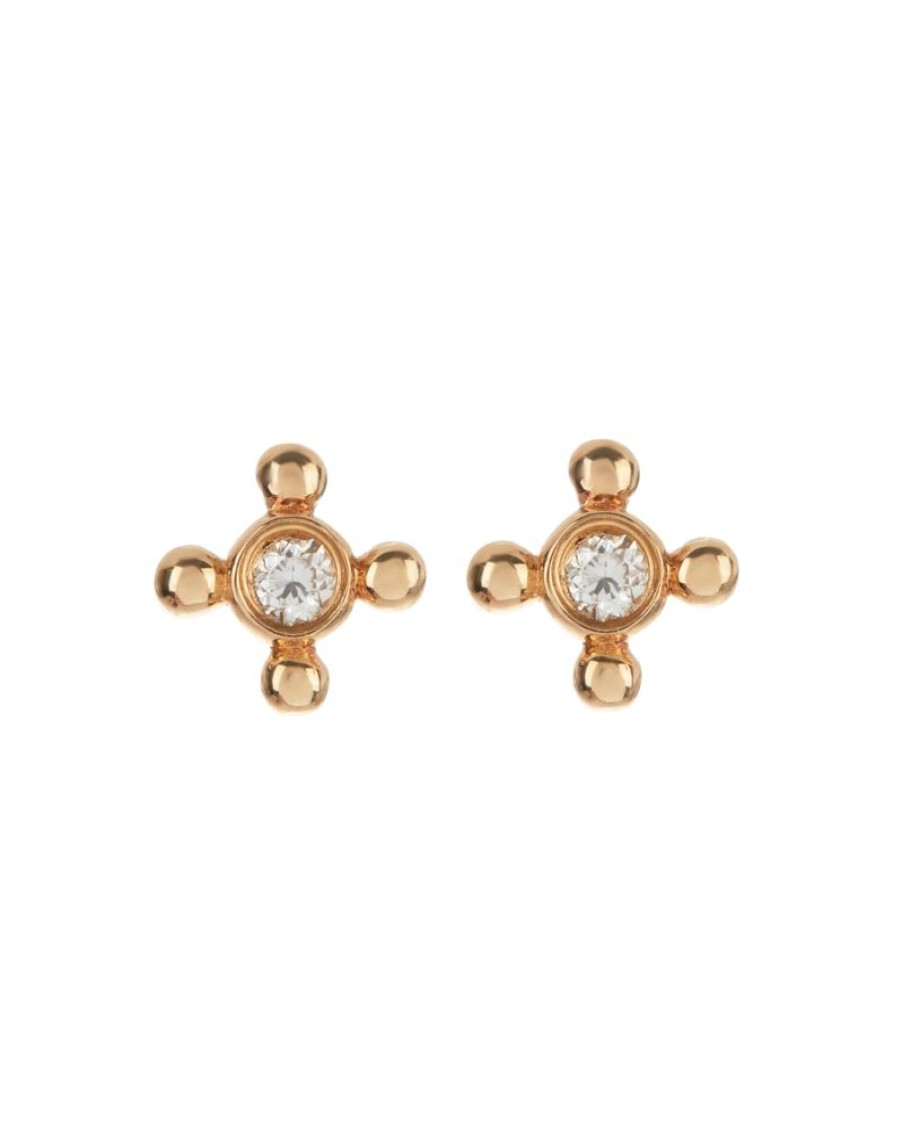 Jewelry Apres Jewelry | Apres Jewelry Ines Diamond Studs In 14Kt Yellow Gold 14K Yellow Gold