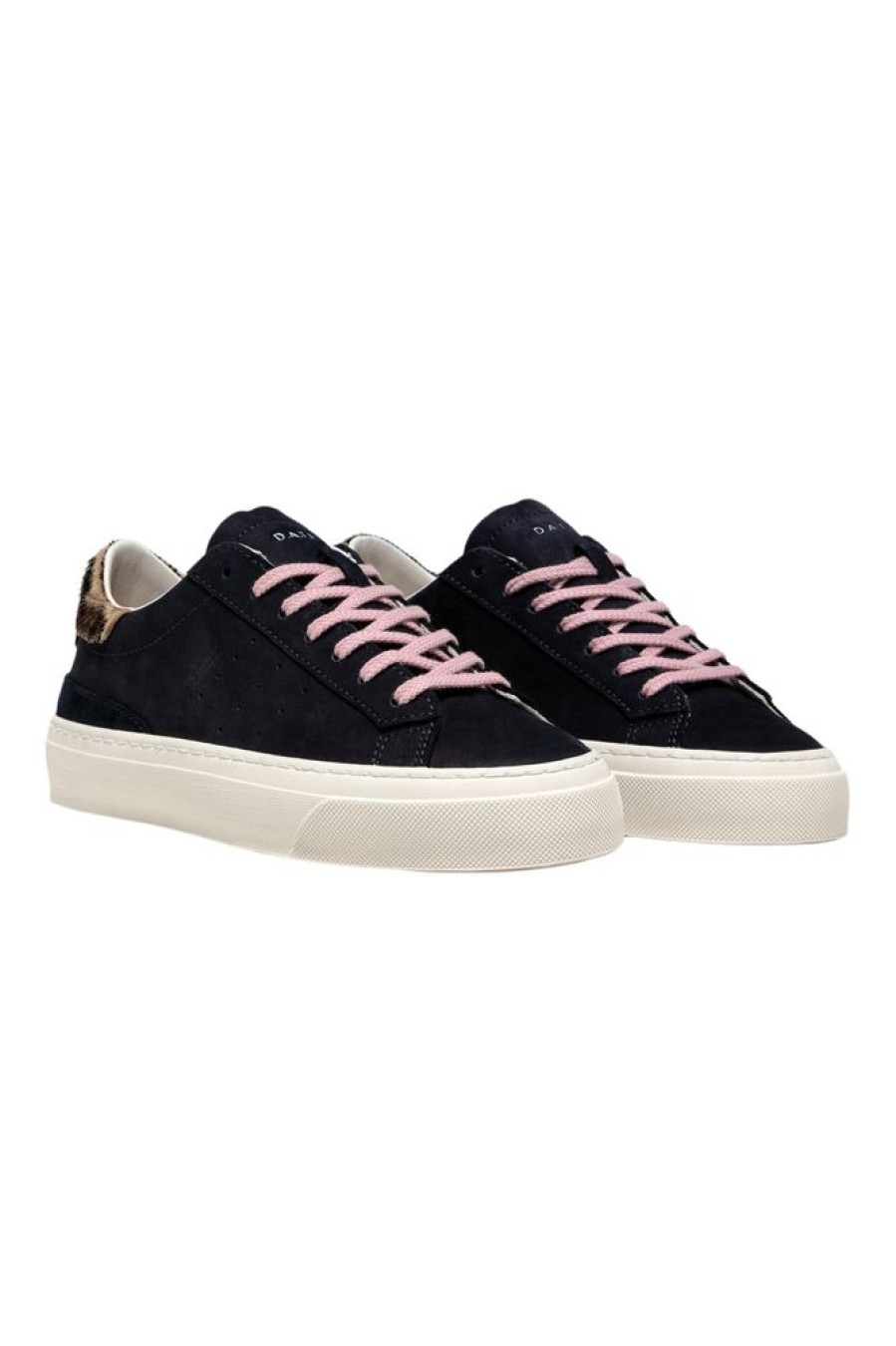 Accessories D.A.T.E | D.A.T.E Sonica Leather Sneakers In Navy Blue