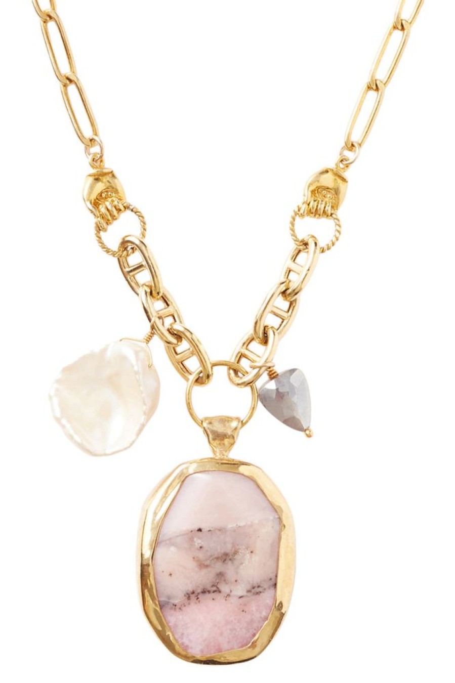 Jewelry CHAN LUU INC. | Chan Luu Theta Necklace In Pink Opal Mix