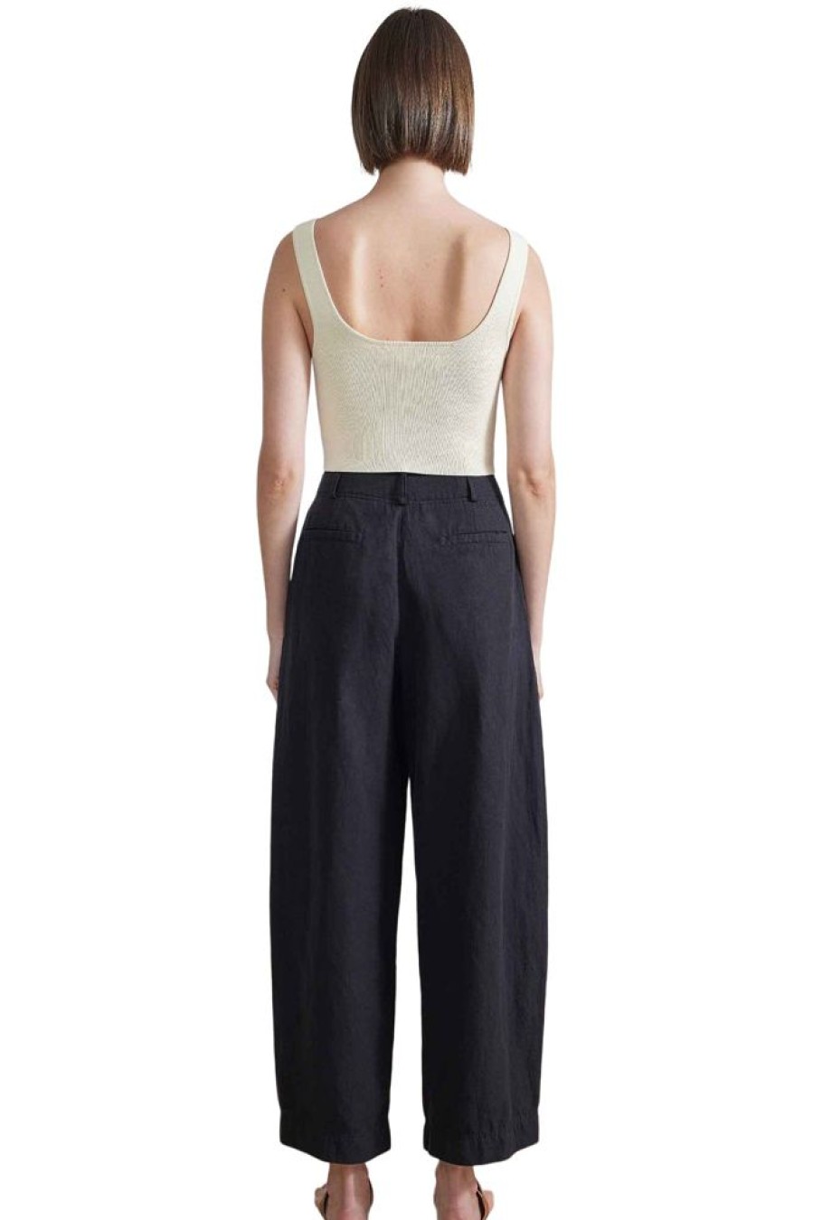 Pants, Shorts, & Skirts Apiece Apart | Apiece Apart Bari Crop Trousers In Black