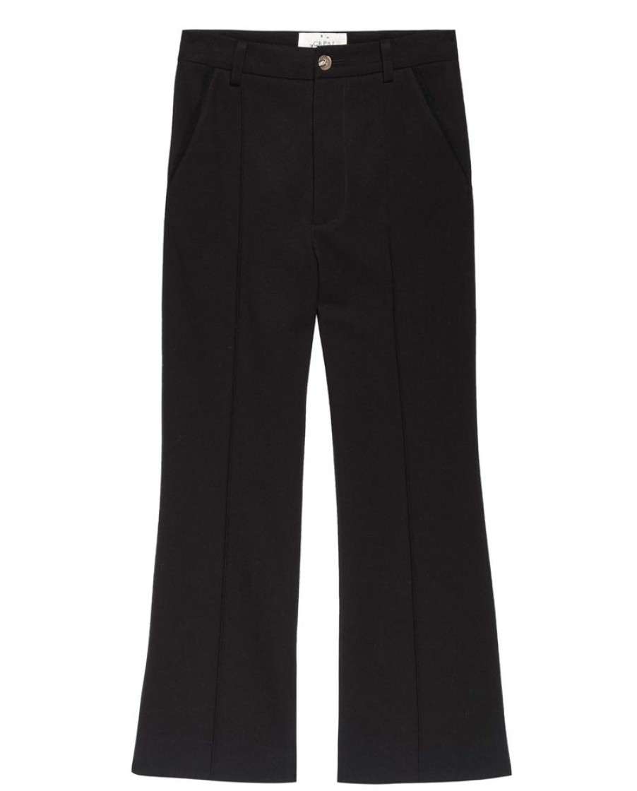 Pants, Shorts, & Skirts The Great | The Great Velvet Prim Trousers In Black