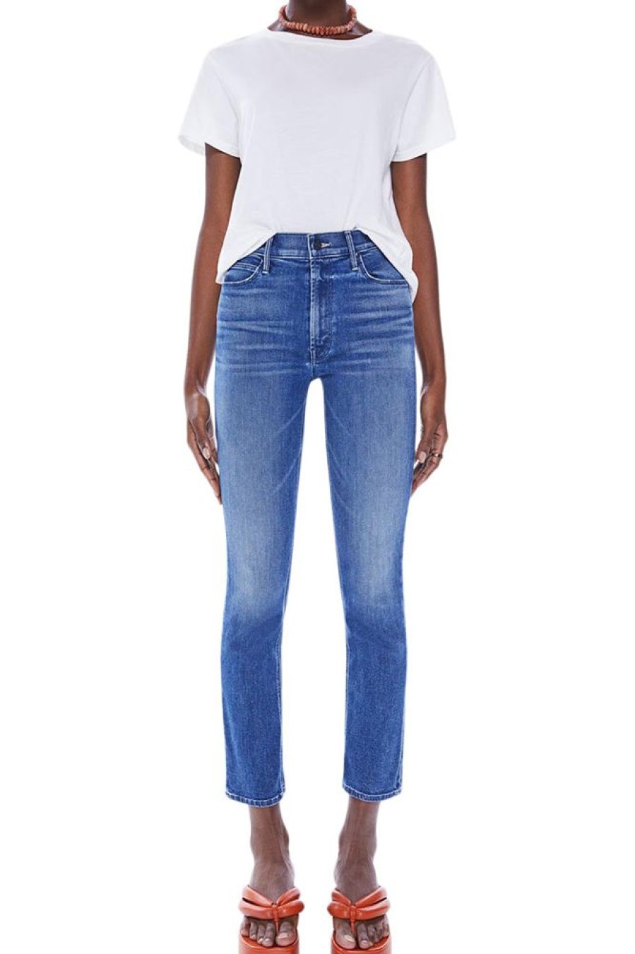 Denim Mother Denim | Mother Denim Mid Rise Dazzler In Wish On A Star