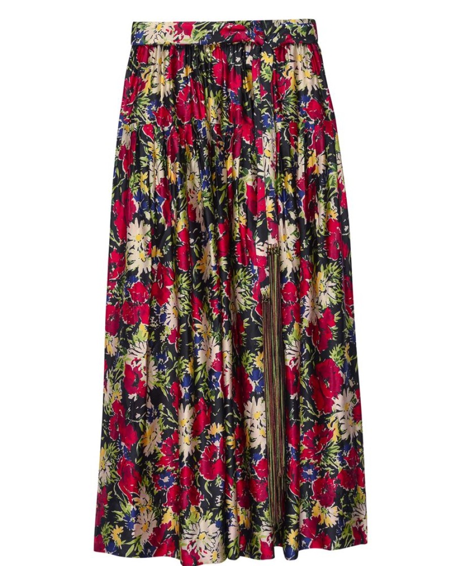 Pants, Shorts, & Skirts The Great | The Great Highland Skirt In Hidden Garden Floral