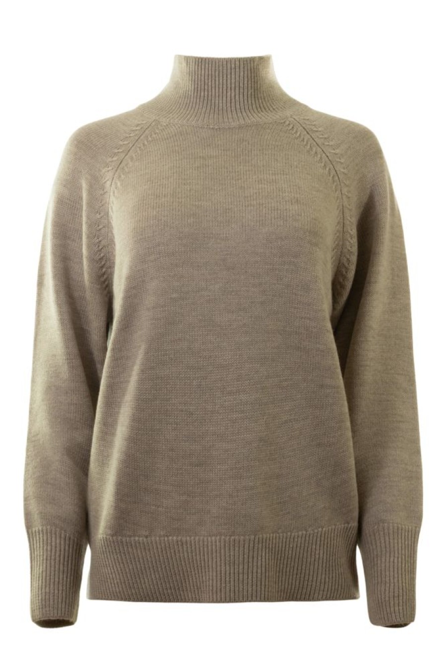 Sweaters REPEAT | Repeat Cashmere Raglan Turtleneck In Stone