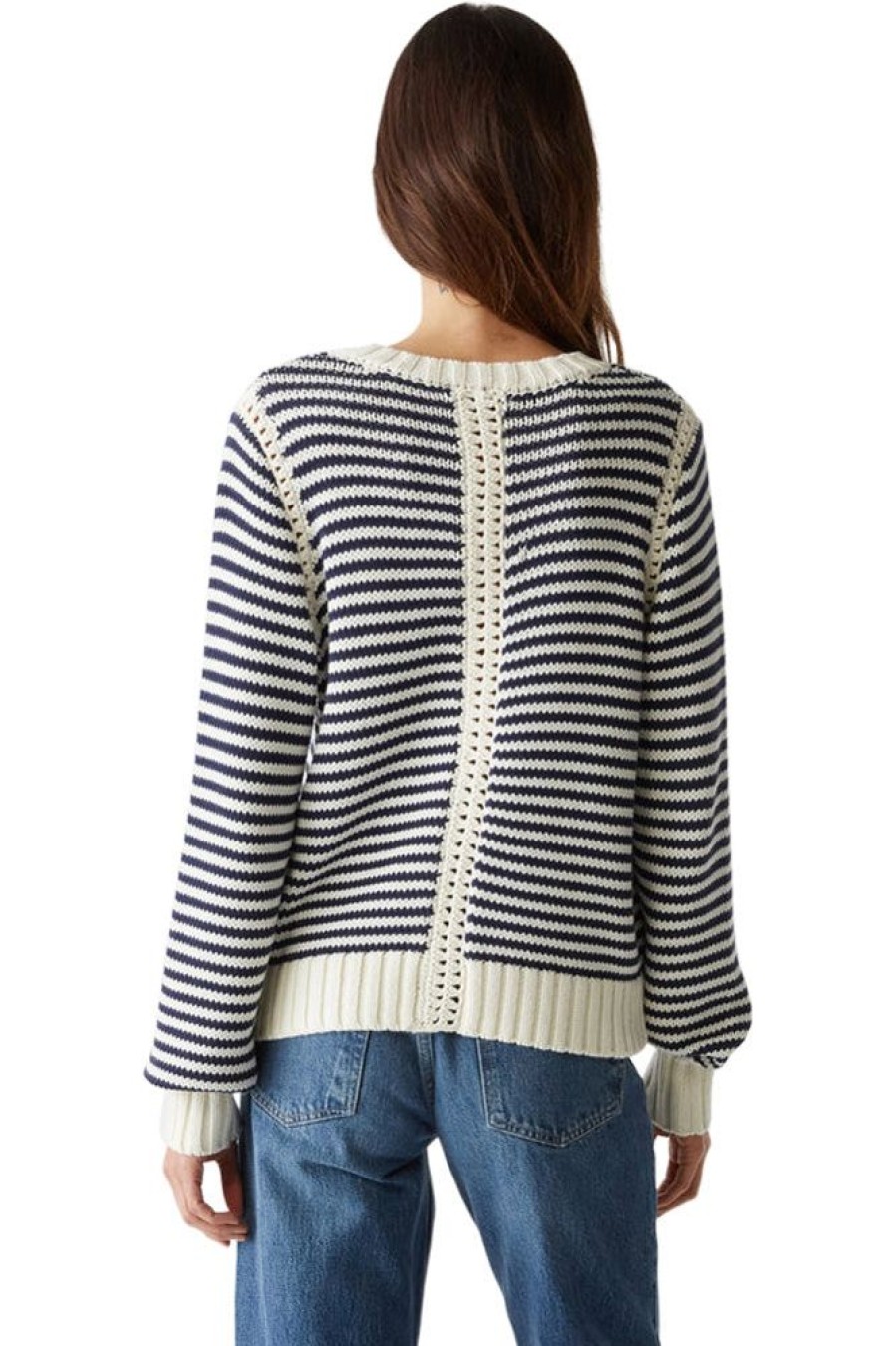 Sweaters MICHAEL STARS | Michael Stars Casey Crewneck Sweater In Nocturnal Stripe