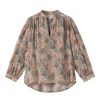 Tops Trovata | Trovata Birds Of Paradis Bailey Blouse In Desert Scallop