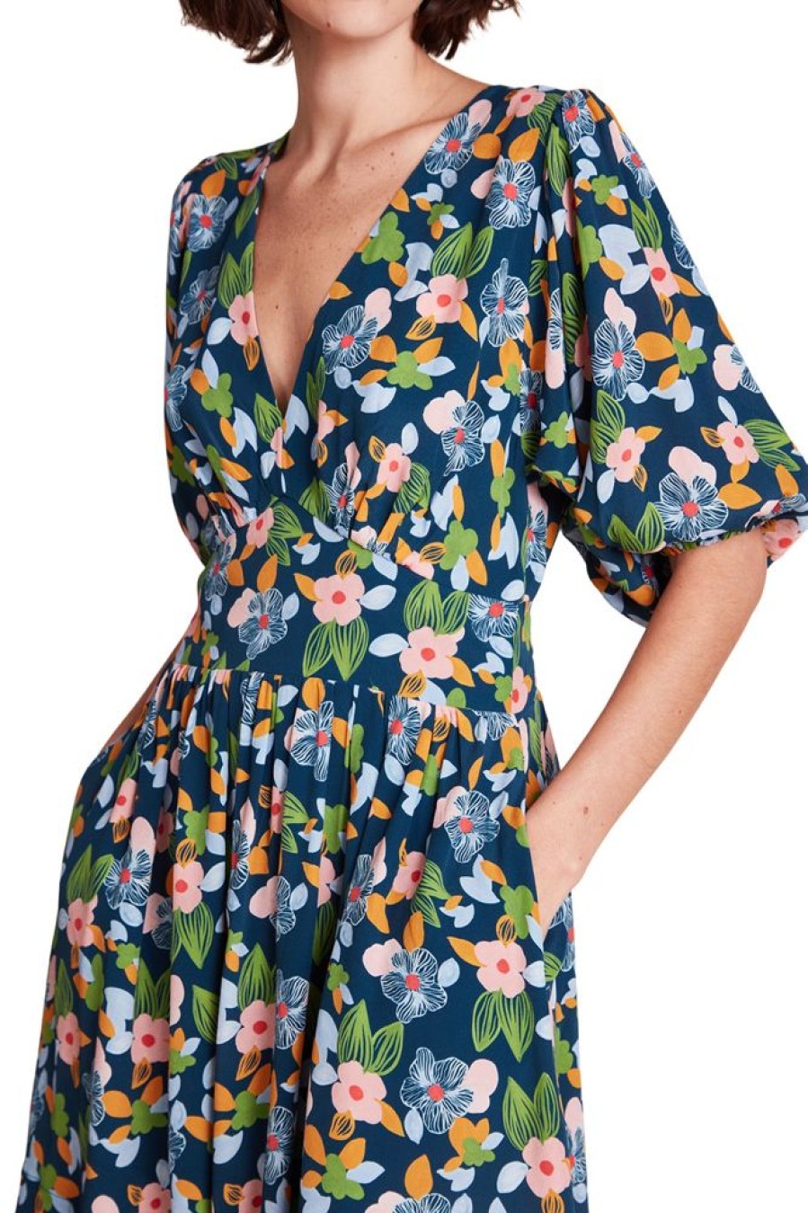 Dresses & Jumpsuits Trovata | Trovata Birds Of Paradis Gia Dress In Wild Hibiscus