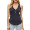 Tops MICHAEL STARS | Michael Stars Luna V-Neck Henley Tank