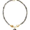 Jewelry CHAN LUU INC. | Chan Luu Sardinia Pendant Necklace In Yellow Gold Labradorite Mix