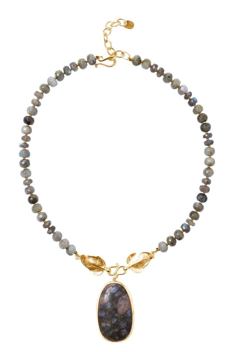 Jewelry CHAN LUU INC. | Chan Luu Sardinia Pendant Necklace In Yellow Gold Labradorite Mix