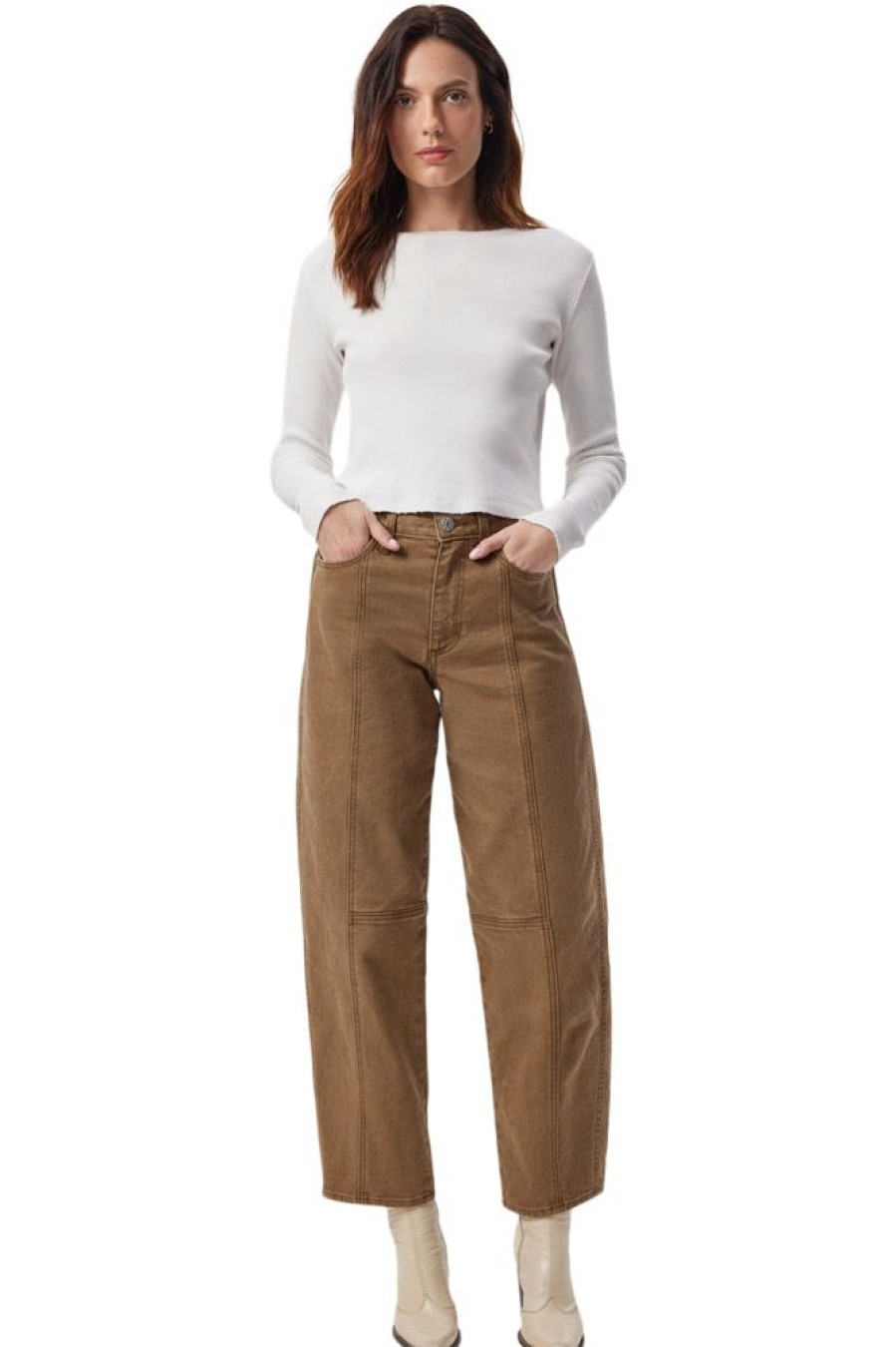 Denim Amo Denim | Amo Denim Wilma Pants In Toffee