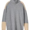 Sweaters REPEAT | Repeat Cashmere Color Block Wool Sweater In Grey