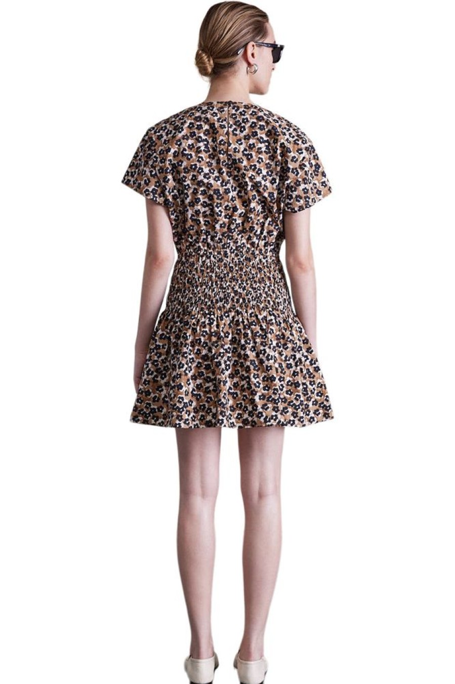 Dresses & Jumpsuits Apiece Apart | Apiece Apart Mana Mini Dress In Leopard Bouquet