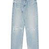 Denim Moussy Denim | Moussy Denim Odessa Wide Straight Leg Jeans In Light Blue