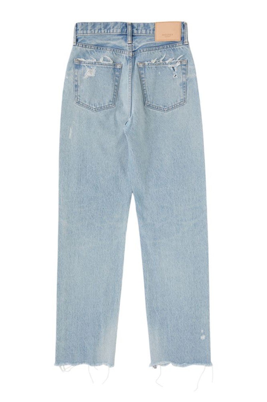 Denim Moussy Denim | Moussy Denim Odessa Wide Straight Leg Jeans In Light Blue