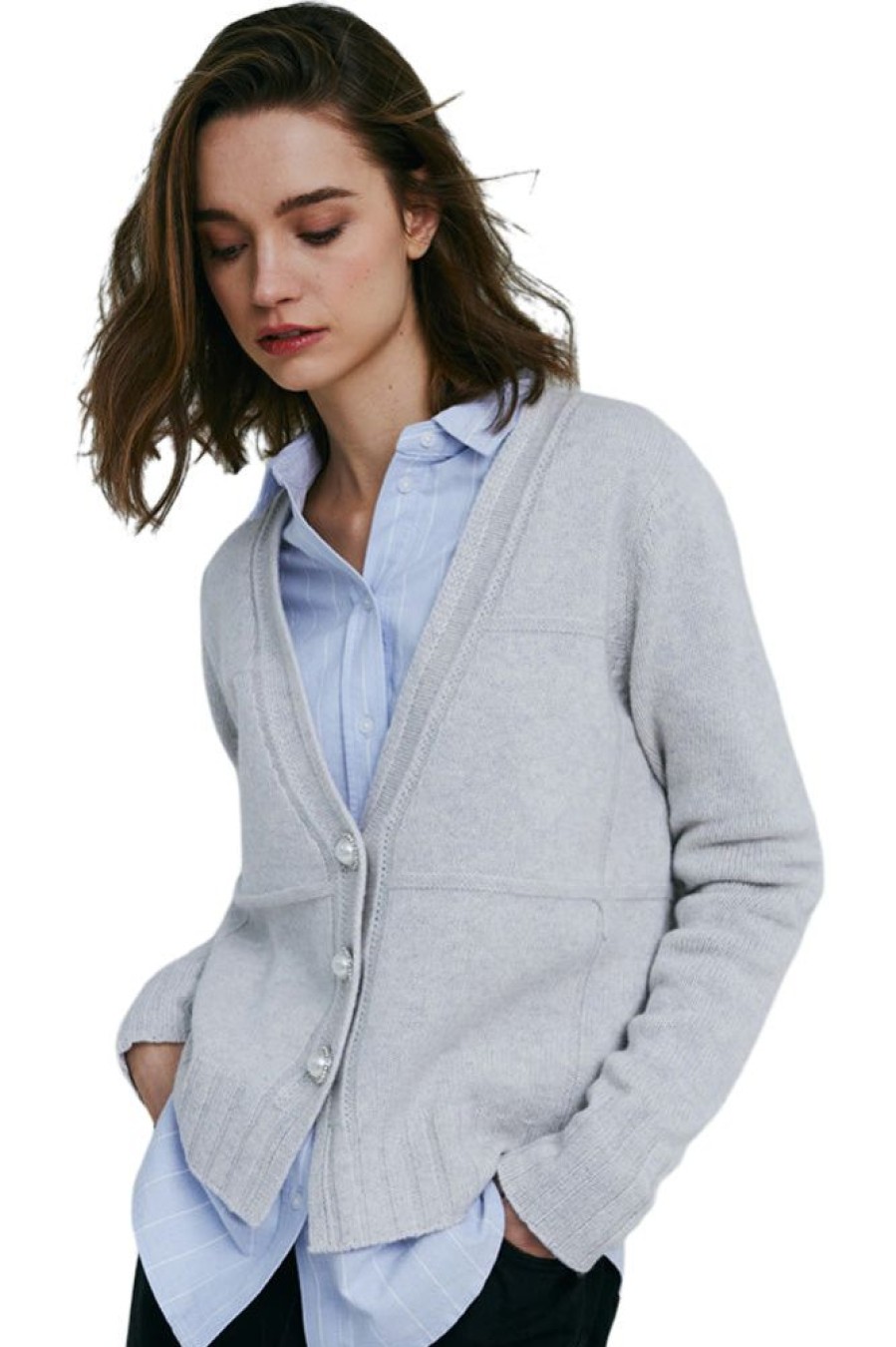 Sweaters AUTUMN CASHMERE | Autumn Cashmere 6 Ply V-Neck Cardigan