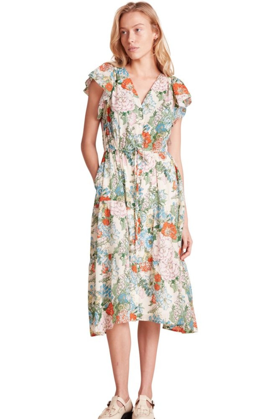 Dresses & Jumpsuits Trovata | Trovata Birds Of Paradis Kristi Dress In Vintage Courtyard